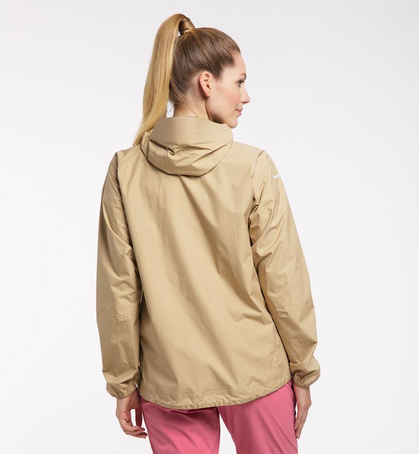 Haglöfs Womens L.I.M Waterproof Jacket Khaki New Zealand 32109YUVA